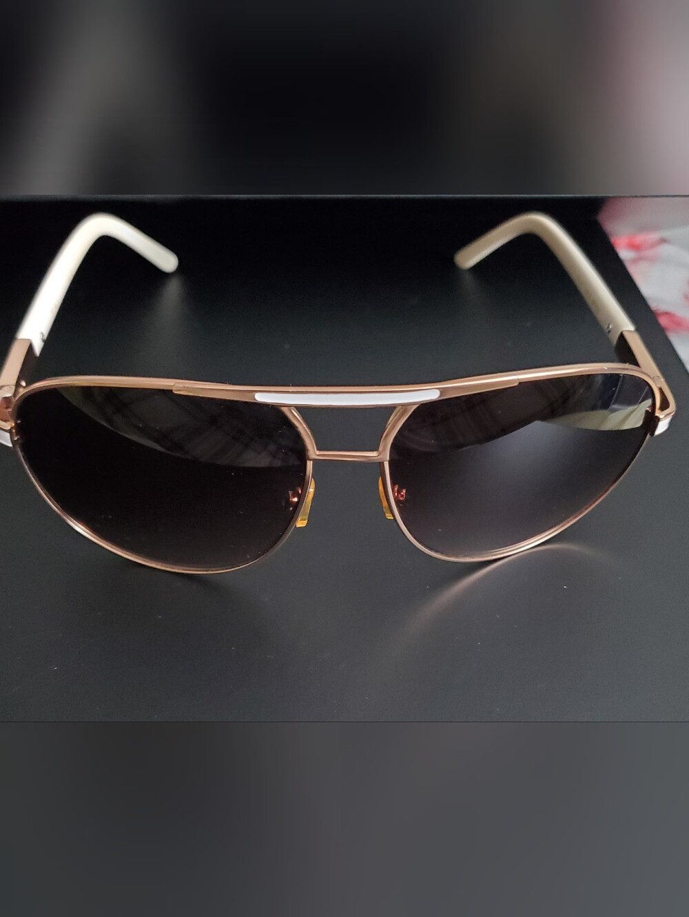 Tahari Women's Gold & White Sunglasses